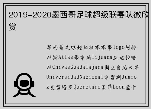 2019-2020墨西哥足球超级联赛队徽欣赏